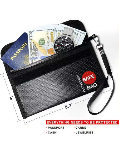 Bolsa de Dinero a Prueba de Fuego COLCASE 21x12 cm 2 Piezas