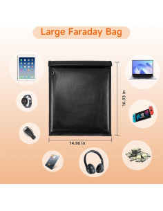 Bolsa Faraday Grande Bellamei 43x38 cm Anti-Robo RFID 2