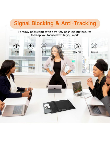 Bolsa Faraday Grande Bellamei 43x38 cm Anti-Robo RFID
