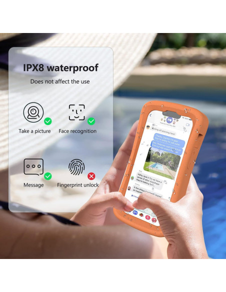 Funda Flotante Snotme para iPhone 15/14/13/12 6.7" Naranja