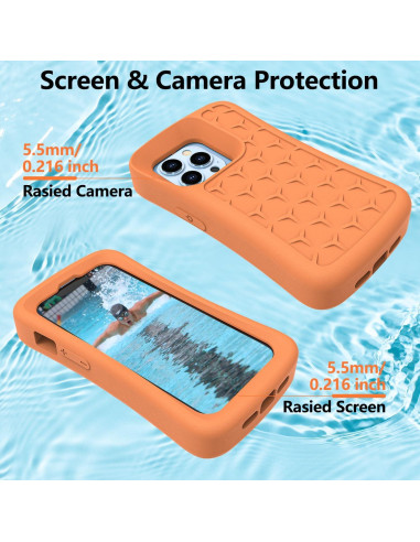 Funda Flotante Snotme para iPhone 15/14/13/12 6.7" Naranja