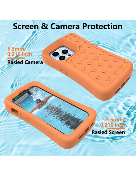 Funda Flotante Snotme para iPhone 15/14/13/12 6.7" Naranja