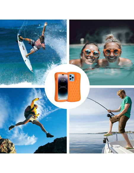 Funda Flotante Snotme para iPhone 15/14/13/12 6.7" Naranja