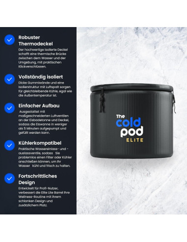 Bañera de Hielo Cold Pod Elite Lite 155L Portátil