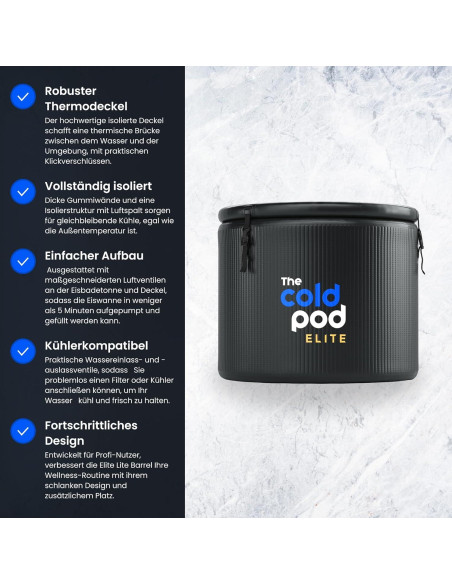 Bañera de Hielo Cold Pod Elite Lite 155L Portátil