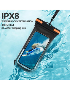 Funda Impermeable 2 PCS PEDVSTY para Teléfono hasta 20,32 cm 2