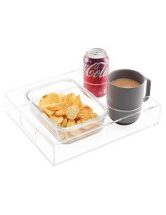 Bandeja de Snacks 2 en 1 LUVCOSY Acrílico y Vidrio