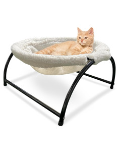 Hamaca para Gatos EvolutionUSA Blanca Rota 45x45 cm