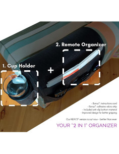 Soporte para Tazas CupComfort - Organizador Reposabrazos Negro 2