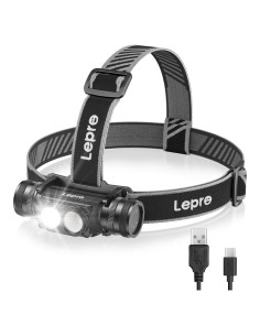 Linterna Frontal Lepro 1000 Lúmenes Recargable IP65