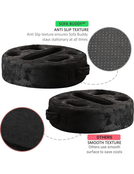 Soporte de Taza Mookundy Sofa Buddy Big-SoftVelvet Negro