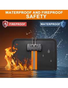 Bolsa de Dinero XIAODUN a Prueba de Fuego y Agua 20,83x14,48cm 2