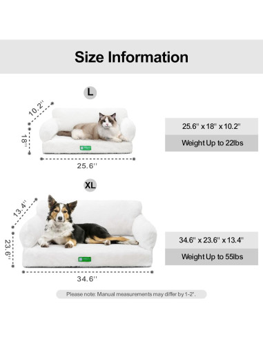 Cama ortopédica MEWOOFUN para gatos y perros medianos Beige