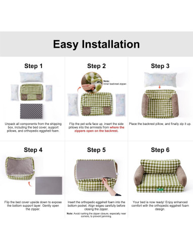 Cama ortopédica MEWOOFUN para gatos y perros medianos Beige