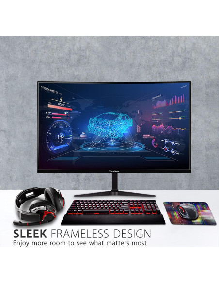 Monitor Curvo ViewSonic 27" 1440p 1ms 180Hz FreeSync