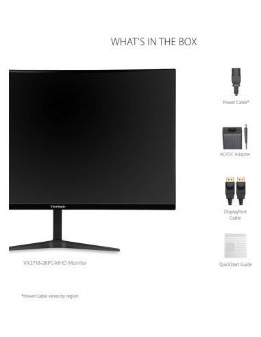 Monitor Curvo ViewSonic 27" 1440p 1ms 180Hz FreeSync