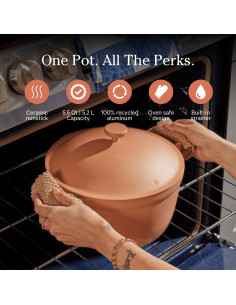 Olla Perfecta Nuestra Opción 5.5 Qt Cerámica Antiadherente 2