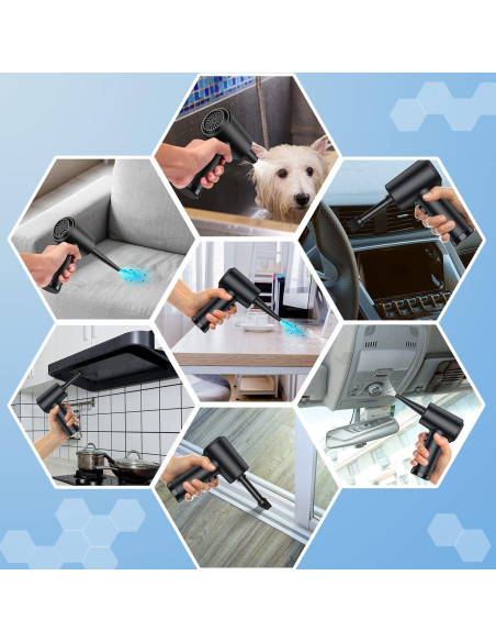 Soplador de aire COMOBELIEF 120000 RPM 3 velocidades recargable Soplador de aire COMOBELIEF 120000 RPM 3 velocidades recargable