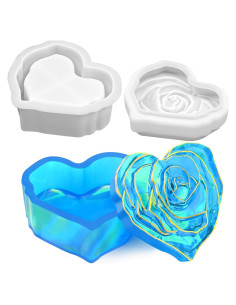 Molde de Silicona ZQYSING Tarro Corazón con Tapa Rosa