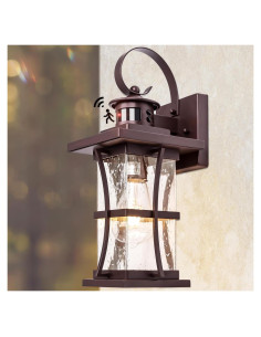 Luz Exterior con Sensor de Movimiento Frelii 39.37cm Bronce