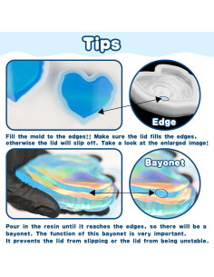Molde de Silicona ZQYSING Tarro Corazón con Tapa Rosa 2