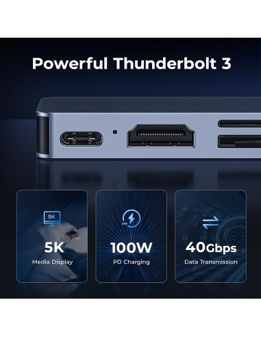 Adaptador USB C Hub HDMI RayCue para MacBook Pro/Air 4K