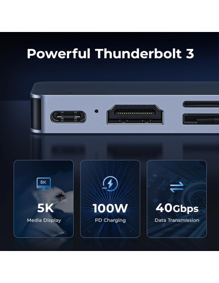 Adaptador USB C Hub HDMI RayCue para MacBook Pro/Air 4K