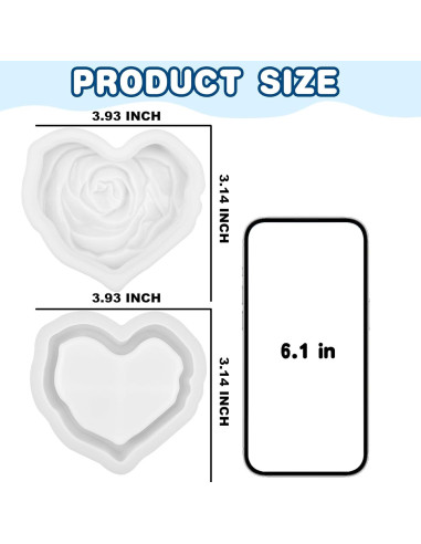 Molde de Silicona ZQYSING Tarro Corazón con Tapa Rosa