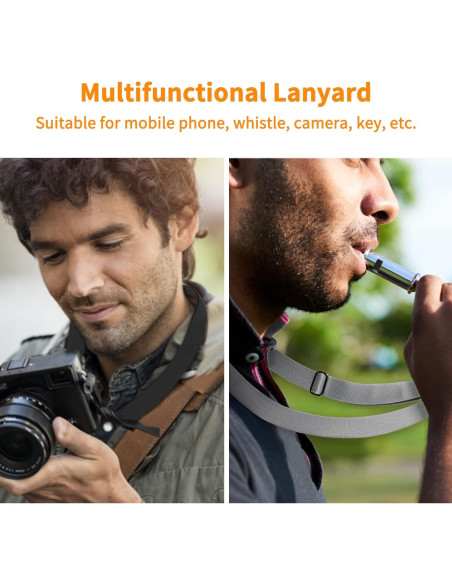 Lanyard Ajustable CACOE para Teléfono Universal Negro+Gris