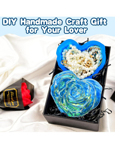 Molde de Silicona ZQYSING Tarro Corazón con Tapa Rosa