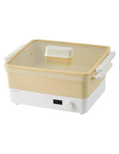 Sartén Eléctrica Dr.HOWS Doran 3 en 1 Antiadherente Amarillo