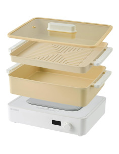 Sartén Eléctrica Dr.HOWS Doran 3 en 1 Antiadherente Amarillo 2