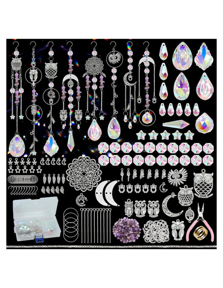 Kit de Atrapa Rayos DIY DEMIUKO 410 Piezas Cristal y Metal