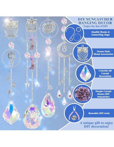 Kit de Atrapa Rayos DIY DEMIUKO 410 Piezas Cristal y Metal