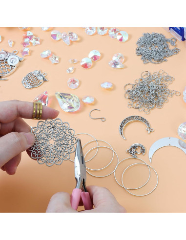 Kit de Atrapa Rayos DIY DEMIUKO 410 Piezas Cristal y Metal