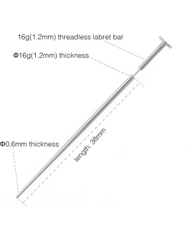 Conjunto de Tapers de Titanio G23 14g y 16g Sin Rosca