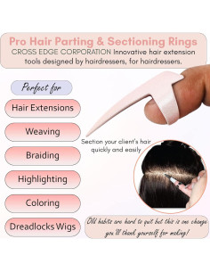 Anillo de Partición de Cabello Cross Edge - Acero Inoxidable 2