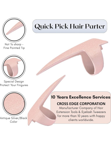 Anillo de Partición de Cabello Cross Edge - Acero Inoxidable