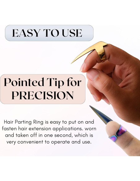 Anillo de Partición de Cabello Cross Edge - Acero Inoxidable