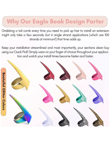 Anillo de Partición de Cabello Cross Edge - Acero Inoxidable