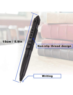 Juego de 2 Bolígrafos Tácticos Yizerel con 6 Recargas Negras 2