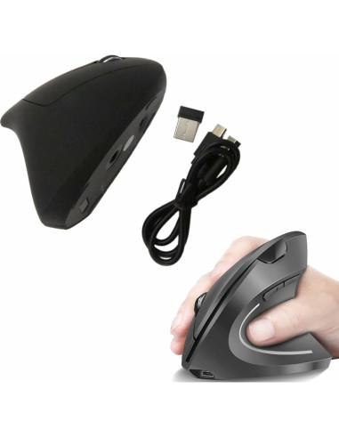 Ratón Ergonómico Inalámbrico Jelly Comb Vertical 2.4G 6 Botones