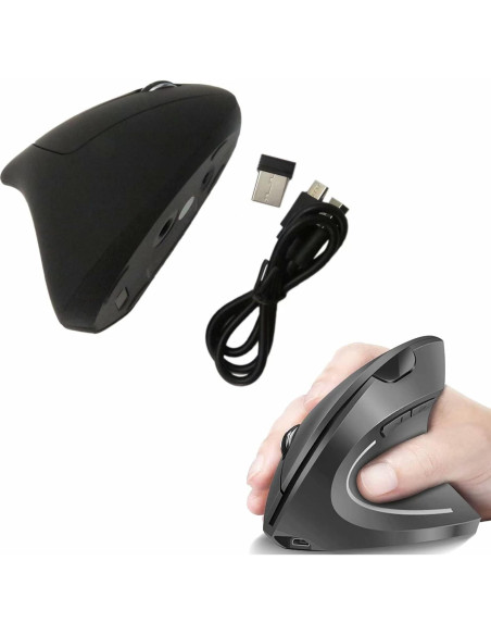 Ratón Ergonómico Inalámbrico Jelly Comb Vertical 2.4G 6 Botones