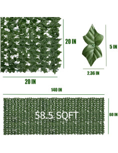 Panel de Hiedra Artificial DOPGIB 355x152 cm Jardín 2
