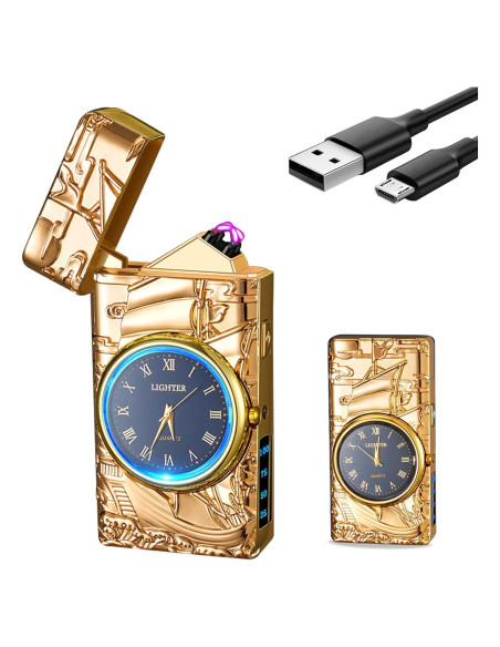 Encendedor Eléctrico SKRFIRE HF - Recargable USB Dorado