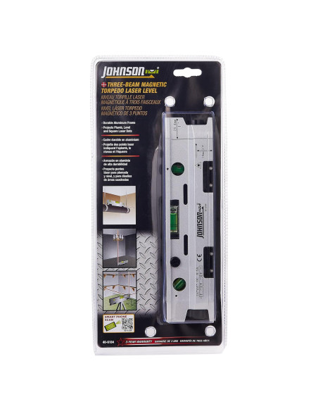 Nivel láser torpedo Johnson 40-6184 magnético 30,48 m