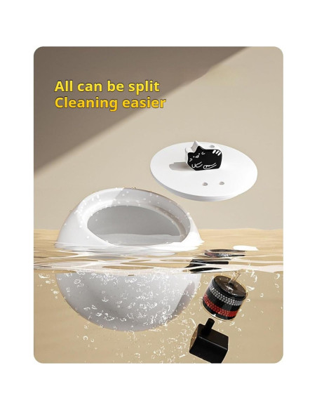 Fuente de Agua Cerámica para Gatos CHENGPIN 1.5L Automática