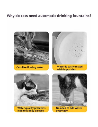 Fuente de Agua Cerámica para Gatos CHENGPIN 1.5L Automática