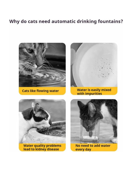 Fuente de Agua Cerámica para Gatos CHENGPIN 1.5L Automática