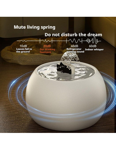 Fuente de Agua Cerámica para Gatos CHENGPIN 1.5L Automática